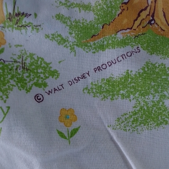 Vintage 1970s–1980s Winnie the Pooh Flat Bed Sheet Sears Roebuck & Co. - Picture 5 of 8